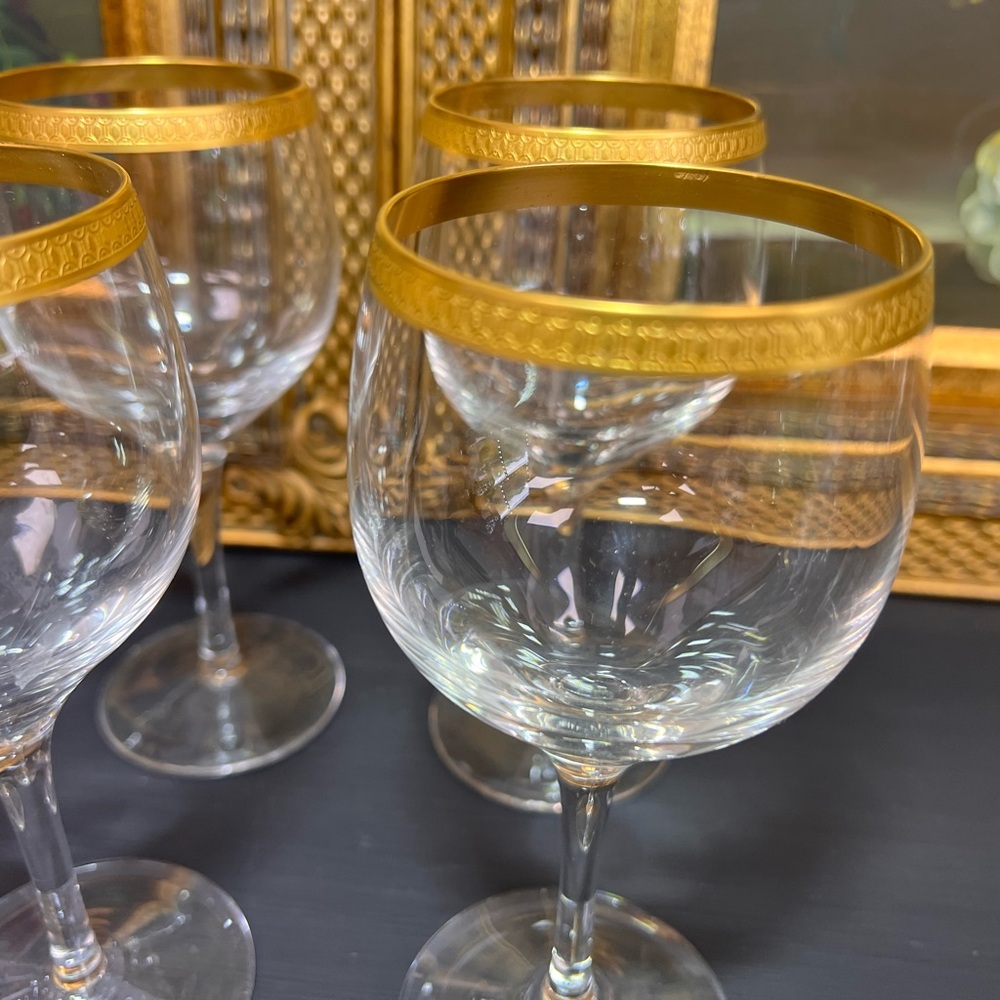 Lenox Gold Rim Wine Glass Set - Picture 7 of 10